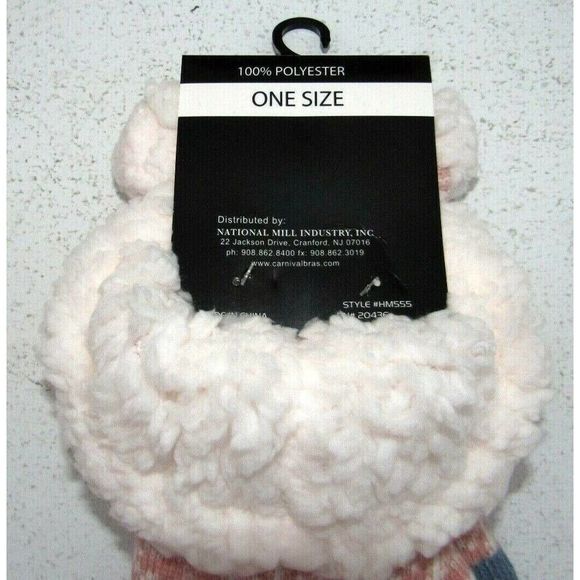 CARNIVAL FASHION Sherpa Lined Socks with Grippers 0122-027 NEW NWT - Picture 3 of 3